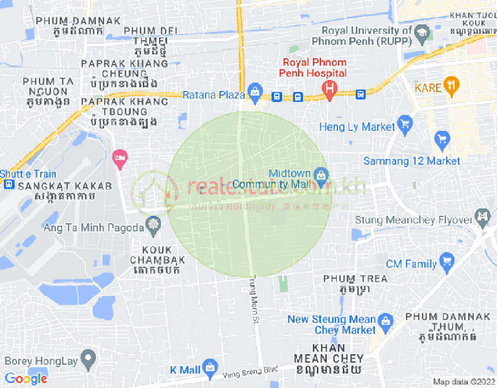 แผนที่ ตึกทลา, แซนสก, พนมเปญ