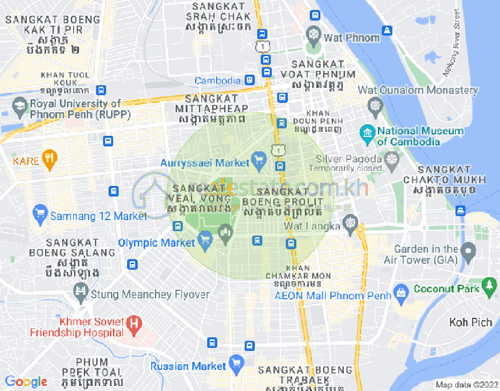 ヴィアルヴォン, 7マカラ, プノンペンの地図