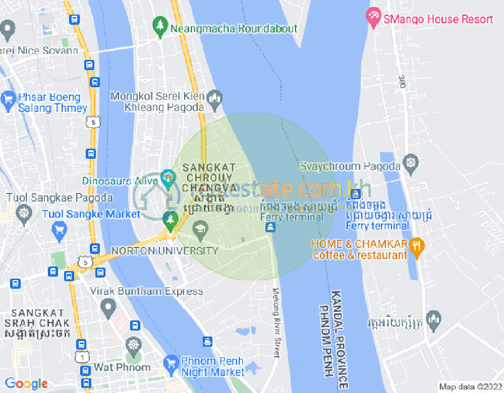 수정화구, 프놈펜 지도