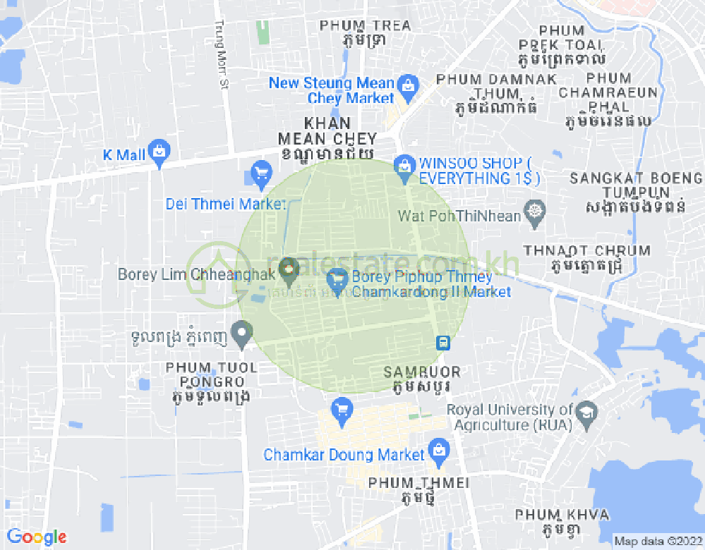 Stueng Mean chey区, 棉芷区, 金边地图