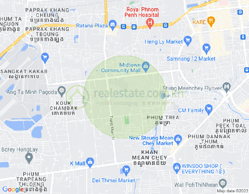 แผนที่ ตึกทลา, แซนสก, พนมเปญ