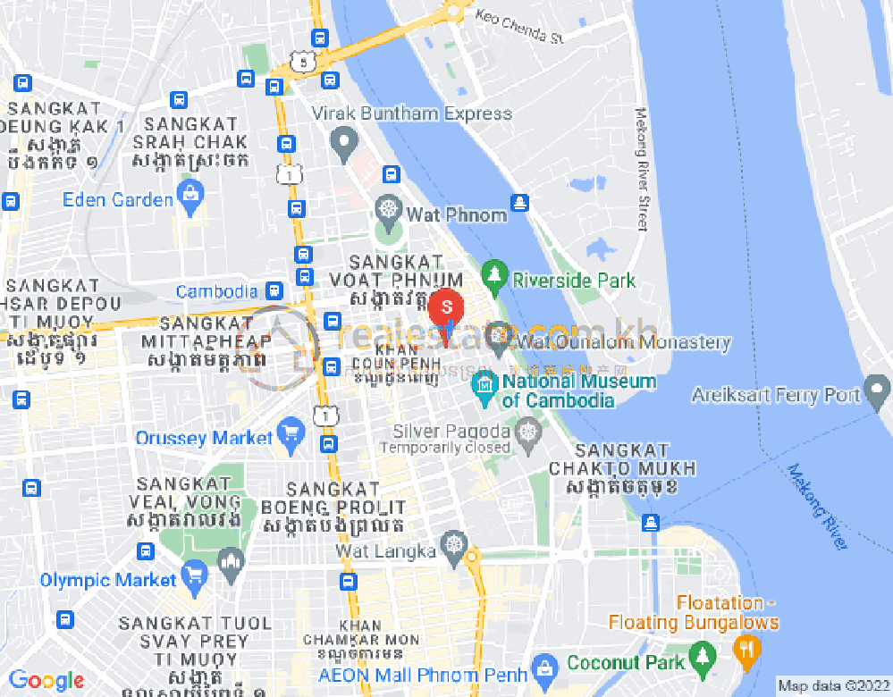 Map of Phsar Kandal II, Daun Penh, Phnom Penh