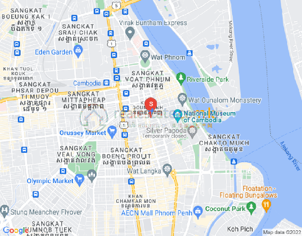 แผนที่ ปซาร์กันดาล 1, ดวนป็ญ, พนมเปญ