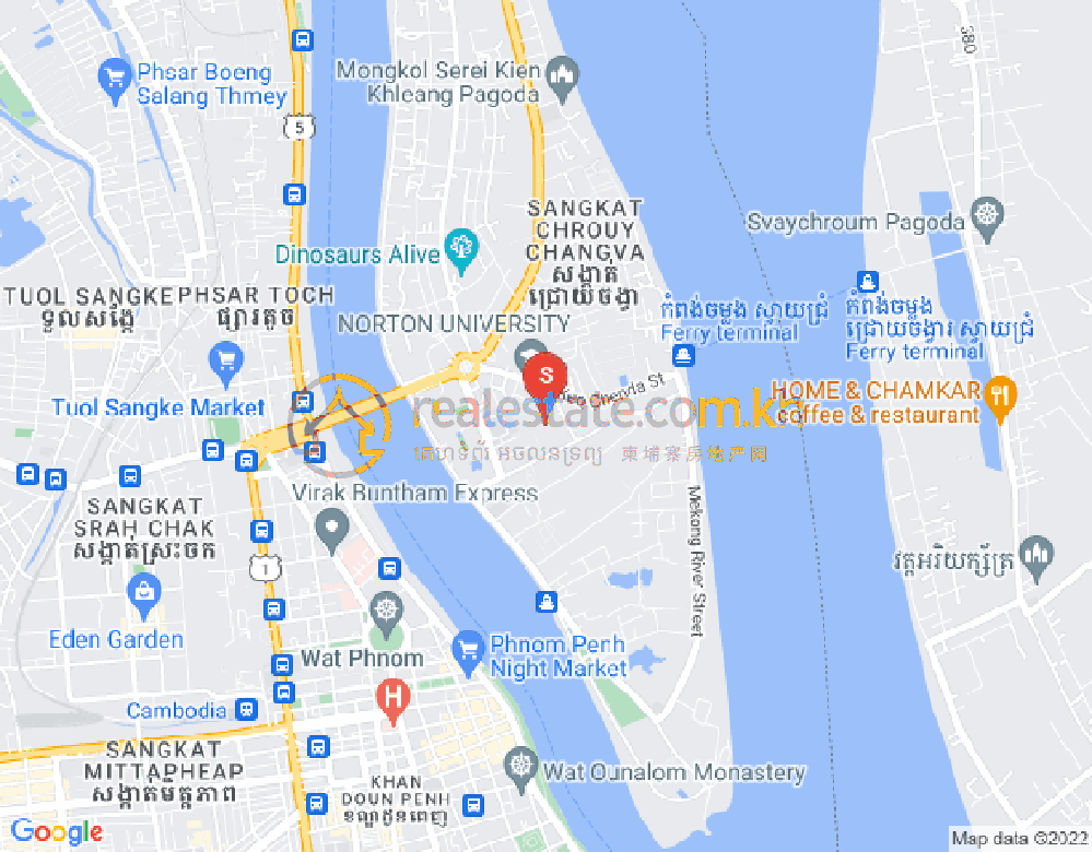 Mapa: Chroy Changvar, Phnom Penh