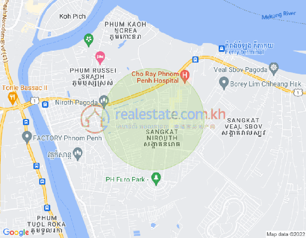 Map of Chbar Ampov I, Chbar Ampov, Phnom Penh
