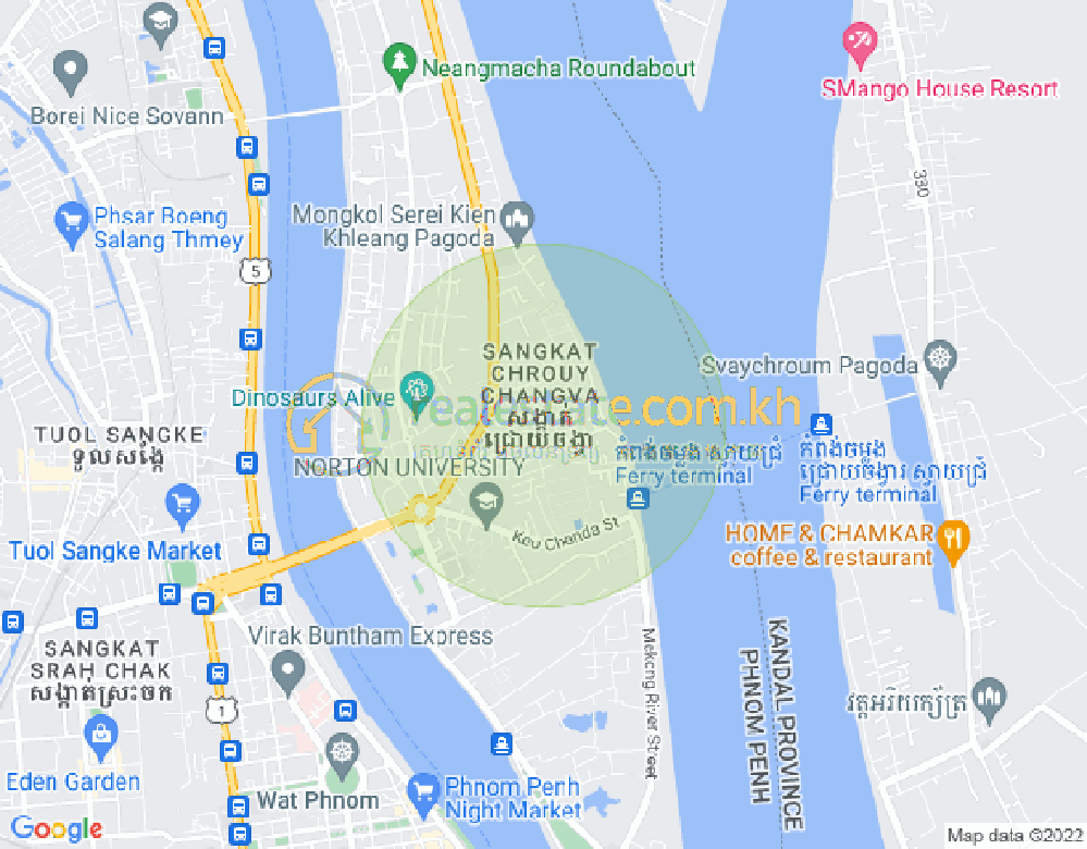 Carte de Chroy Changvar, Phnom Penh