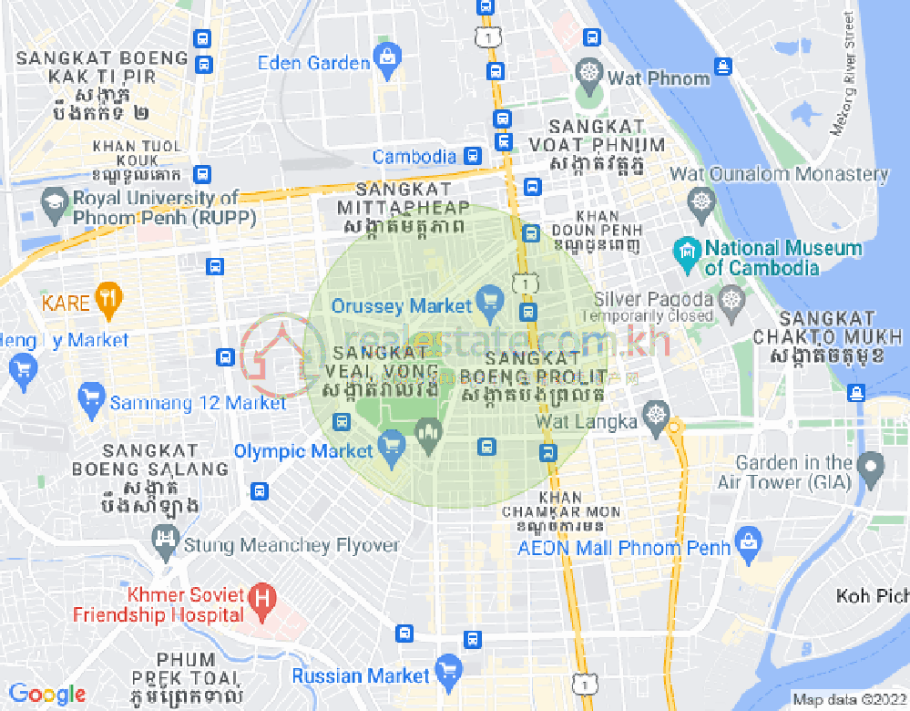奥林匹克, 波哥堪, 金边地图