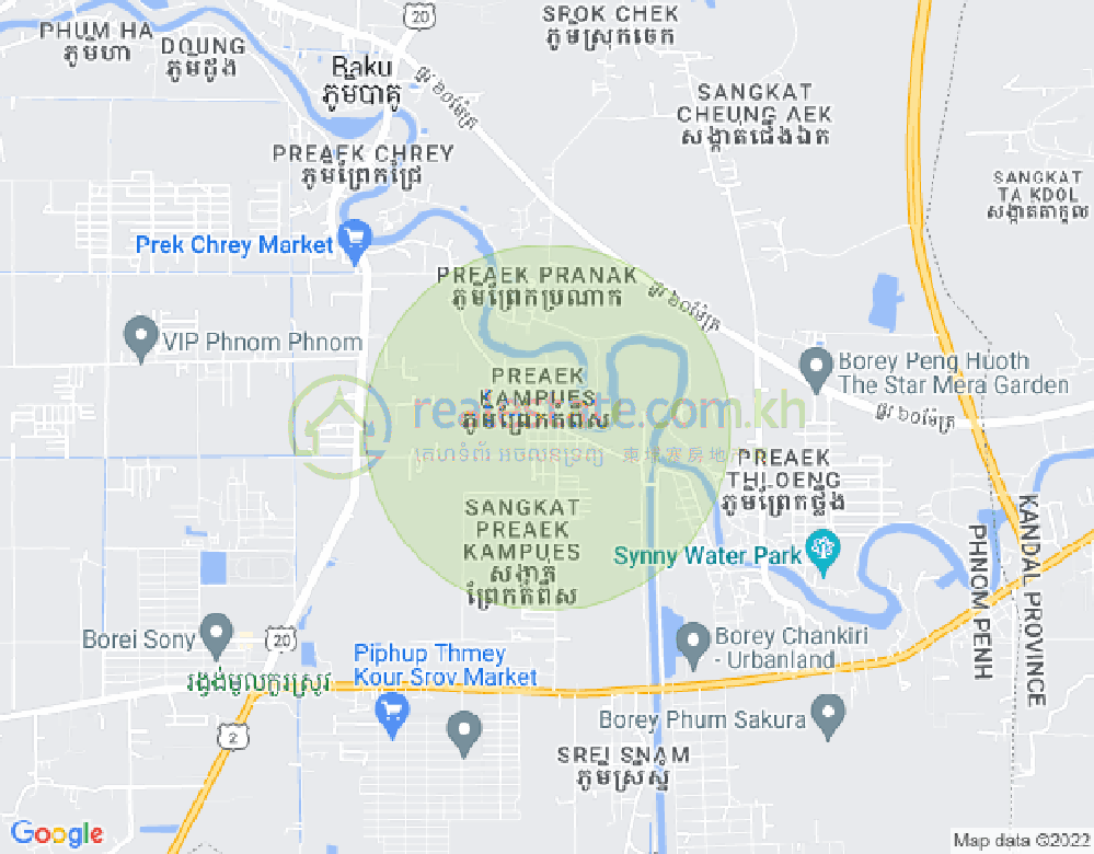 ផែនទី ព្រែកកំពឹស, ដង្កោរ, ភ្នំពេញ