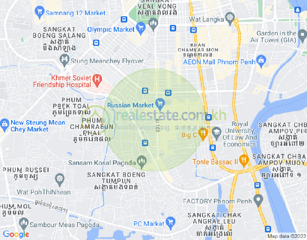 Карта Тул Том Пунг 1, Чамкармон, Пномпень