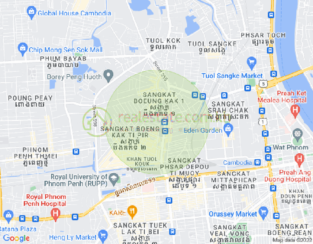 万谷湖1分区, 堆谷区, 金边地图