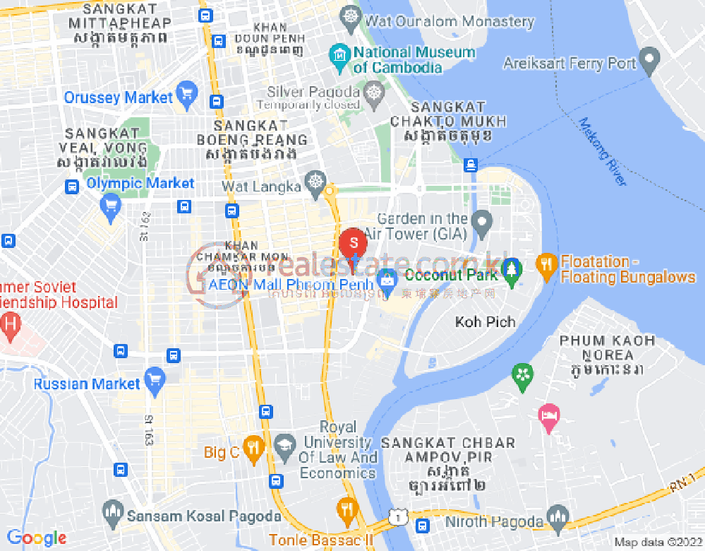 Mapa: Toul Tum Poung 2, Chamkarmon, Phnom Penh
