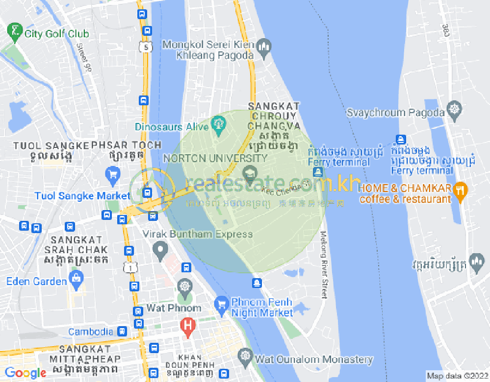 Mapa: Chroy Changvar, Phnom Penh