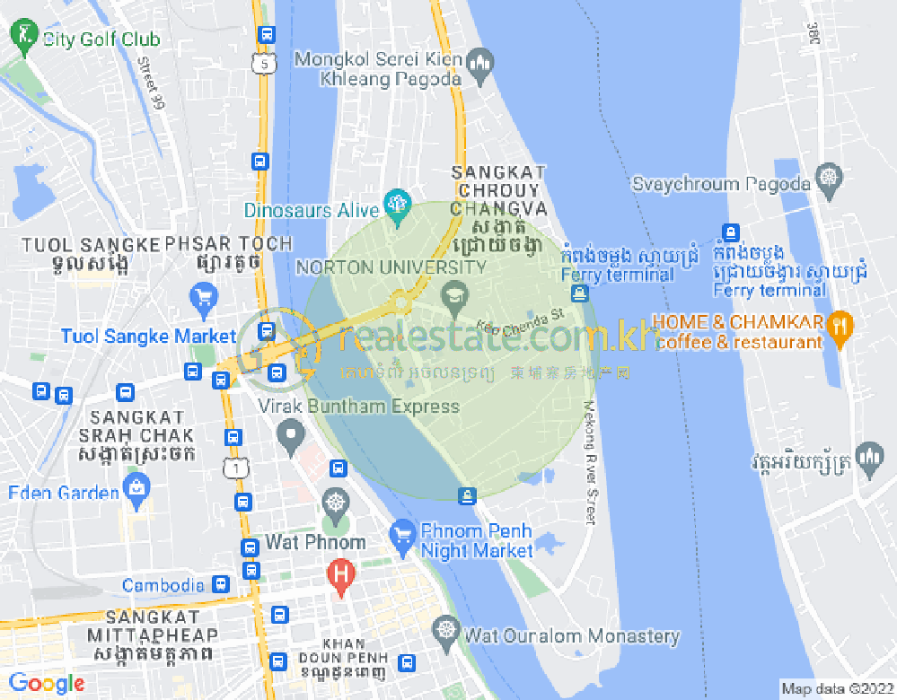 Carte de Chroy Changvar, Phnom Penh