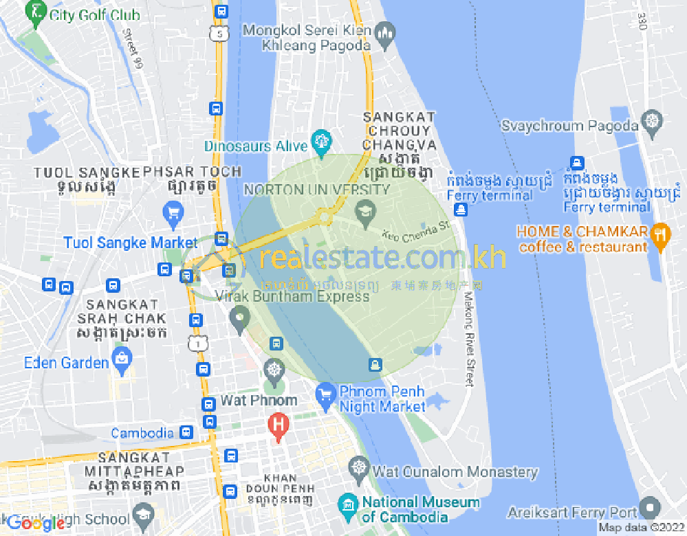 Carte de Chroy Changvar, Phnom Penh