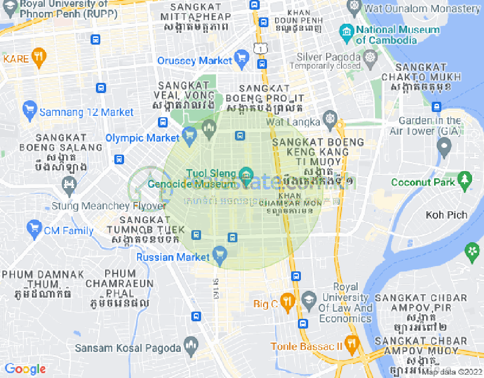 แผนที่ บีเคเค 2, บึงเกงกอง, พนมเปญ