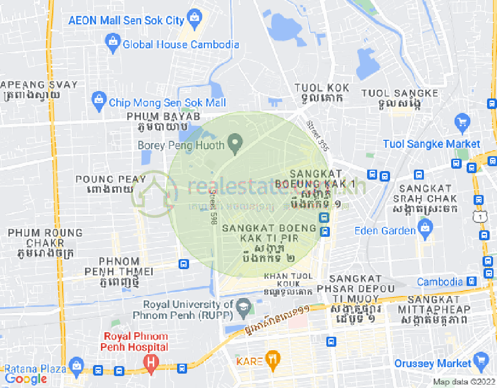万谷湖1分区, 堆谷区, 金边地图