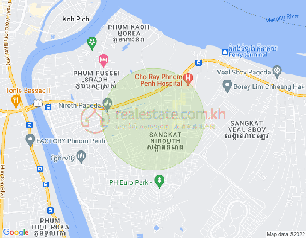 铁桥头区I分区, 铁桥头区, 金边地图