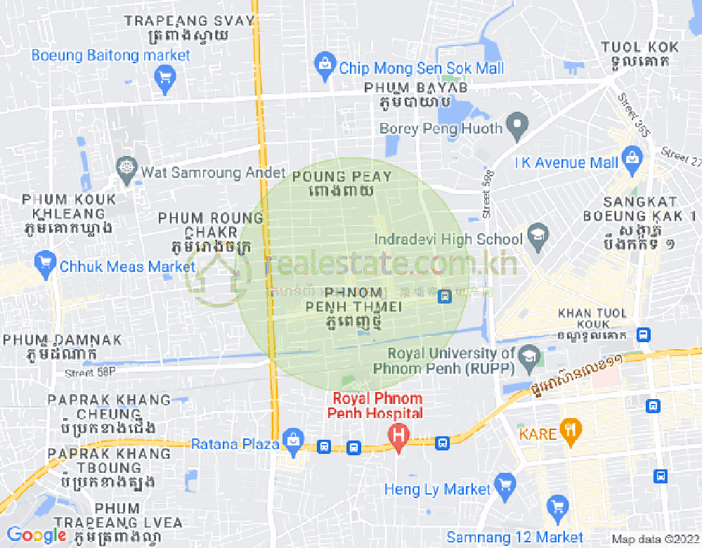 新金边, 森速区, 金边地图