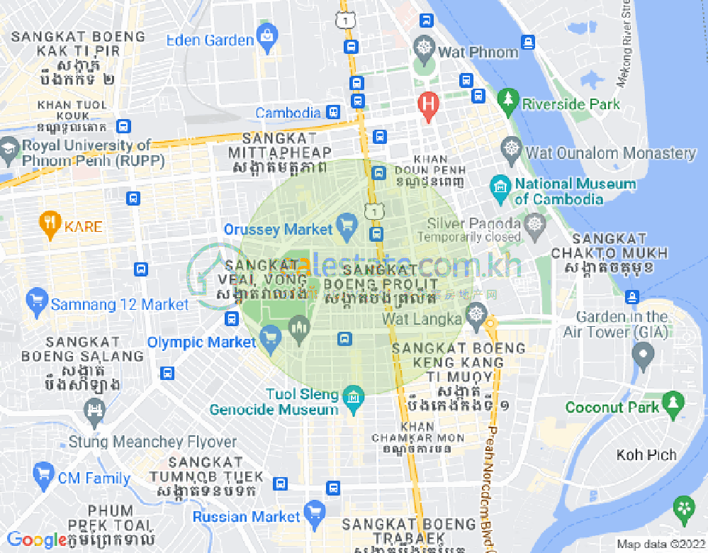 แผนที่ Boeung Prolit, เจ็ดมกรา, พนมเปญ