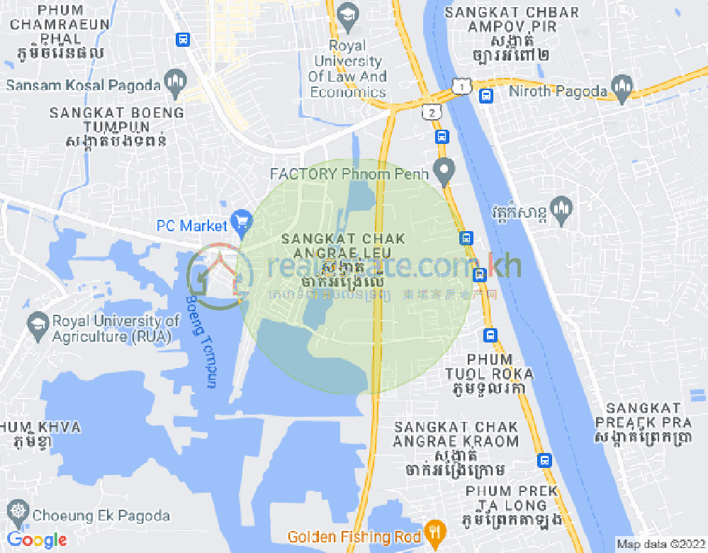 Carte de Chak Angrae Leu, Meanchey, Phnom Penh