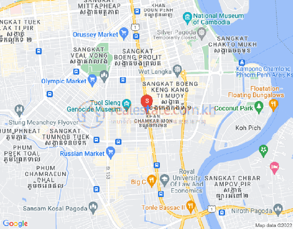 朱德奔1分区, 占卡蒙, 金边地图