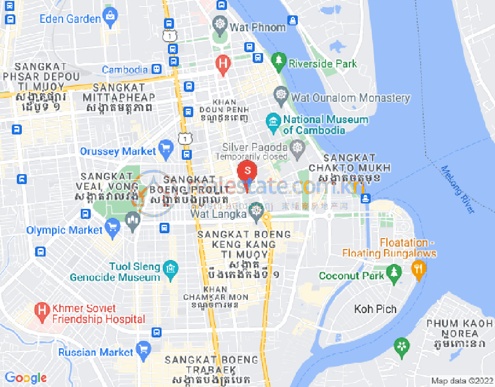 แผนที่ เชยชุมเนีย, ดวนป็ญ, พนมเปญ