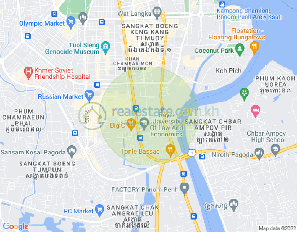 百色河分区, 占卡蒙, 金边地图