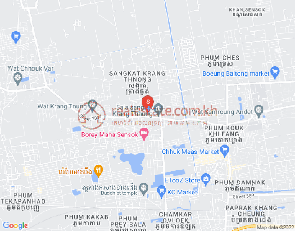 Map of Krang Thnong, Sen Sok, Phnom Penh
