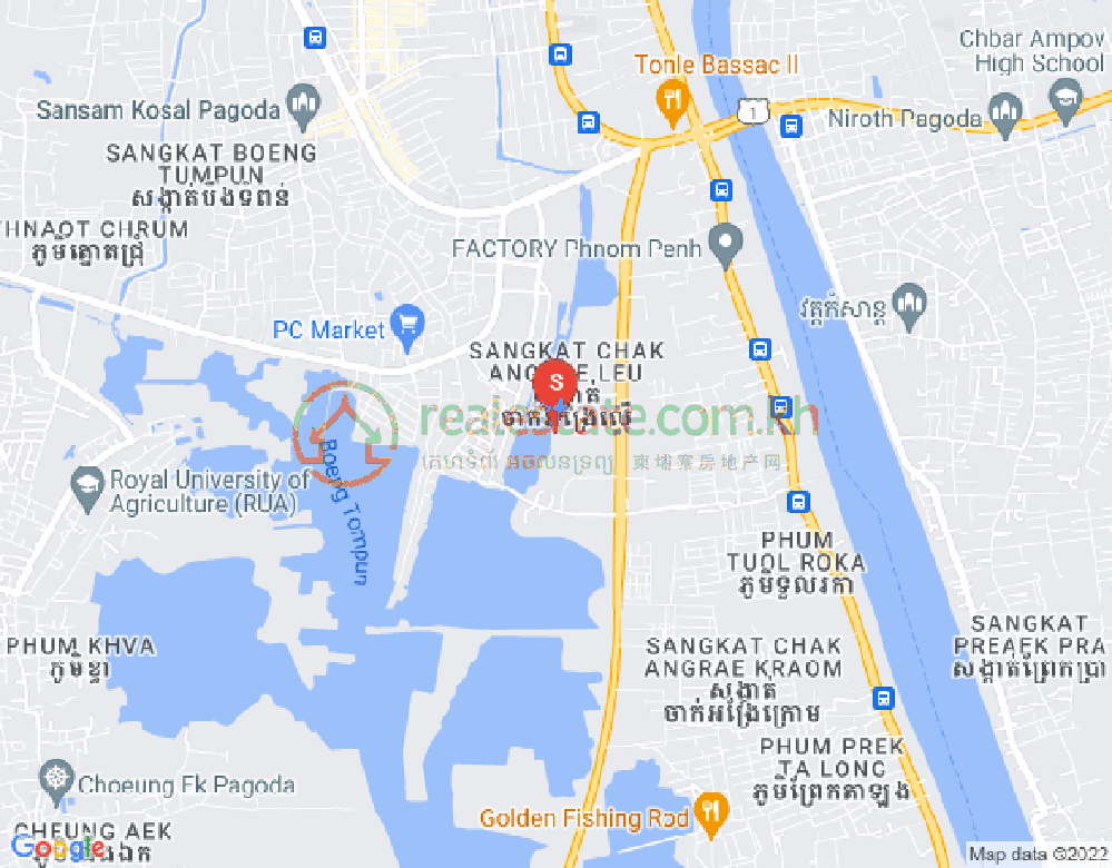 长夏上社分区, 棉芷区, 金边地图