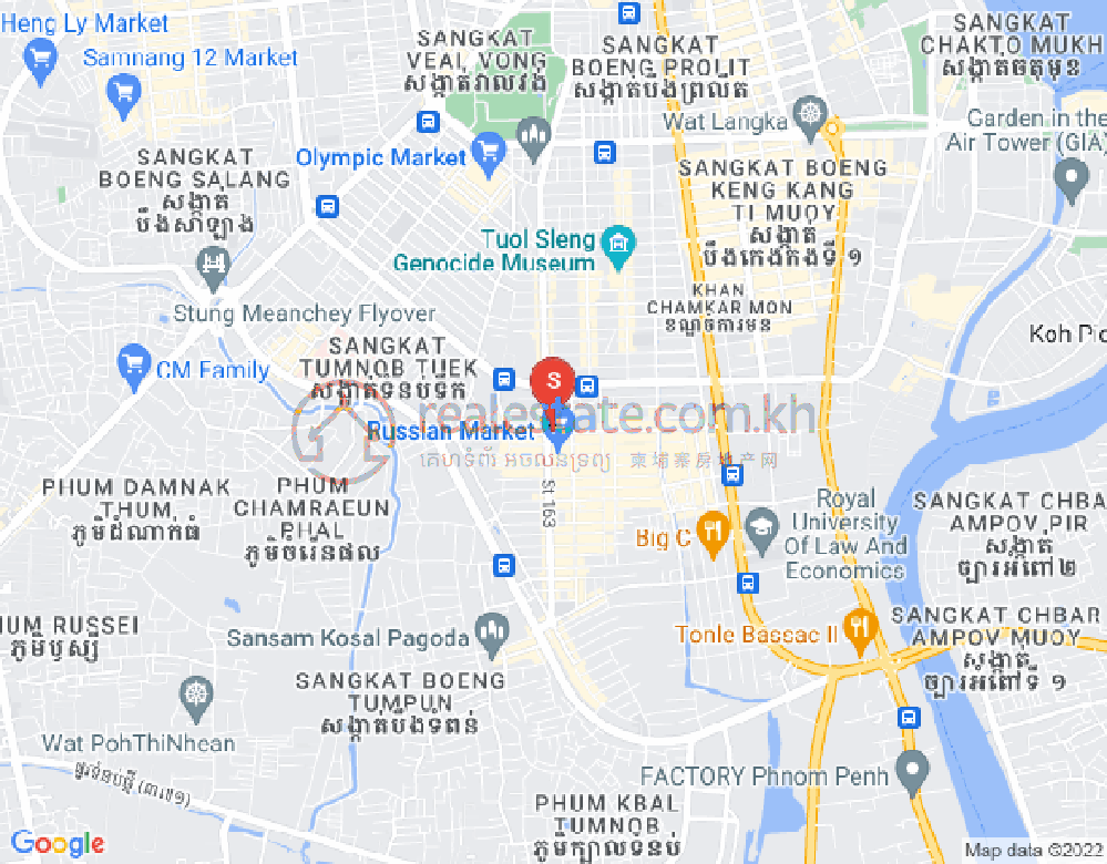 Carte de Toul Tum Poung 1, Chamkarmon, Phnom Penh
