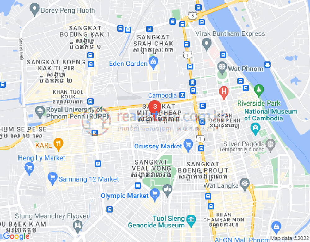 ミッタピアップ, 7マカラ, プノンペンの地図