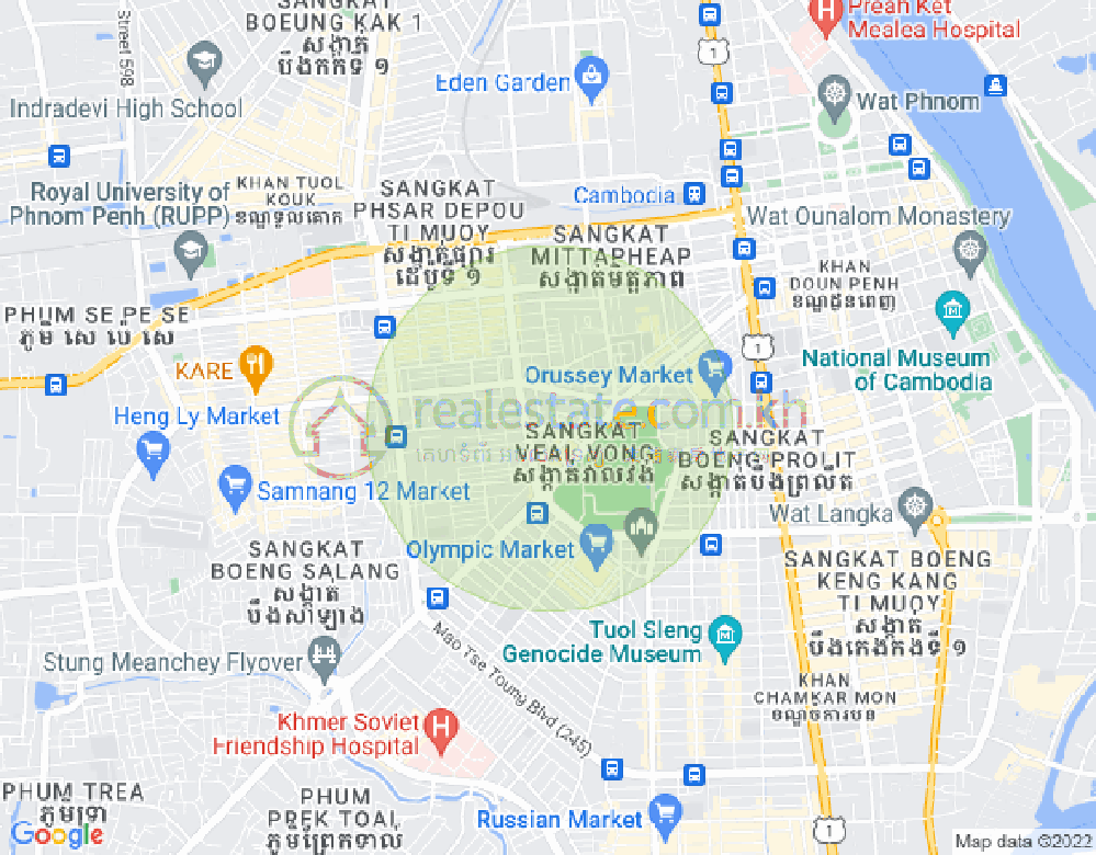 Veal Vong镇, 马卡拉区, 金边地图
