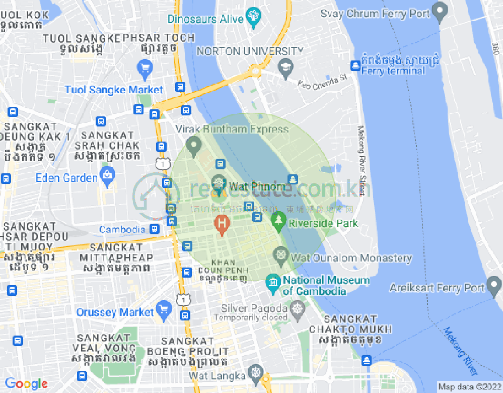 ផែនទី គម្រោង Yuetai Phnom Penh Harbour
