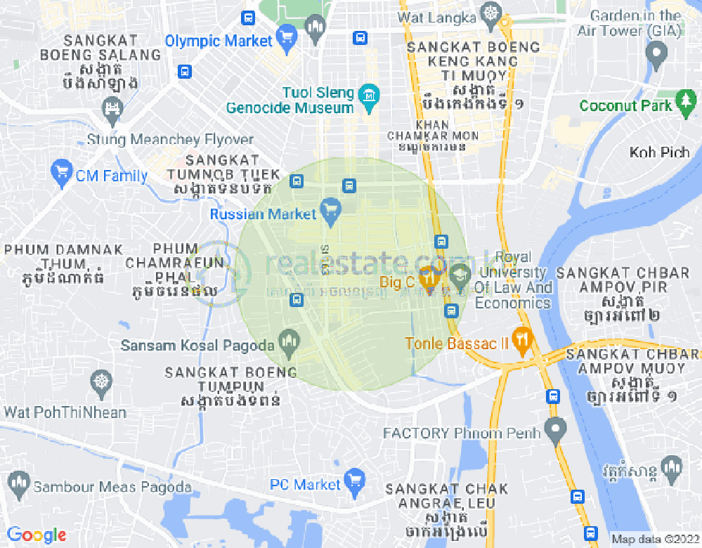 朱德奔1分区, 占卡蒙, 金边地图