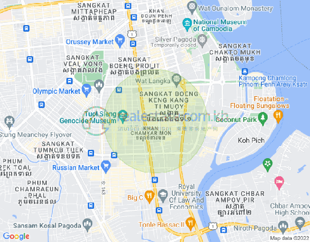 만경강2부구(BKK2), 벙껭깡, 프놈펜 지도