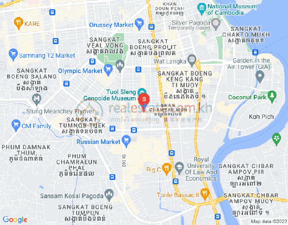 BKK 3, ボンケンコン, プノンペンの地図