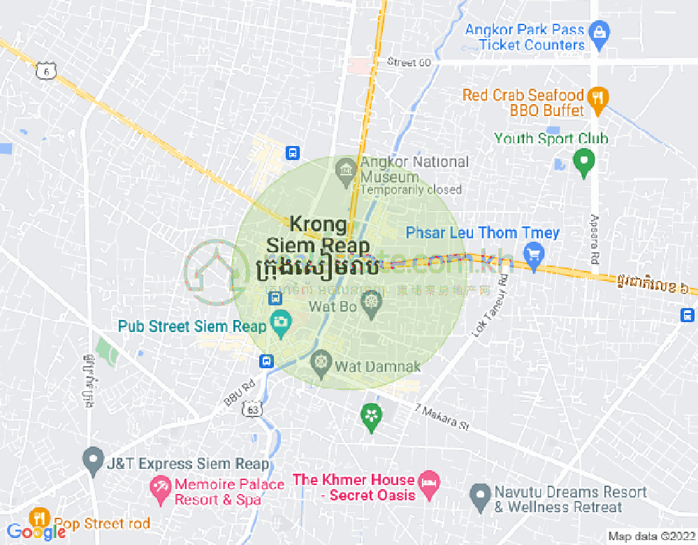 Svay Dangkum分区, 暹粒地图