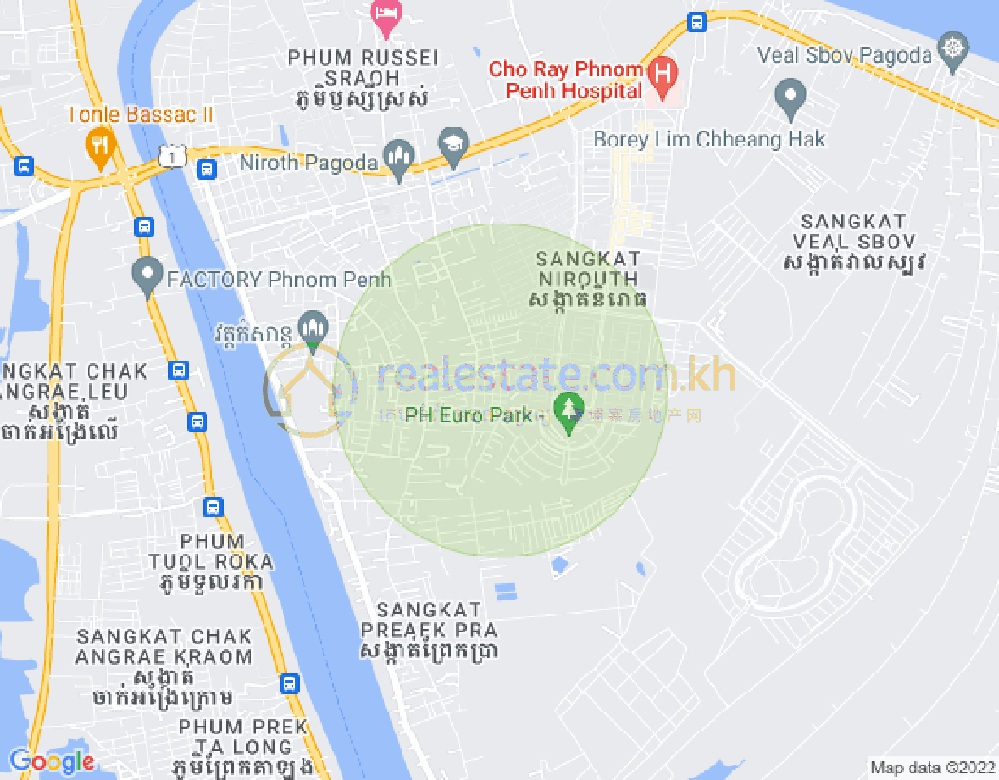 Nirouth구역, 철교두구, 프놈펜 지도