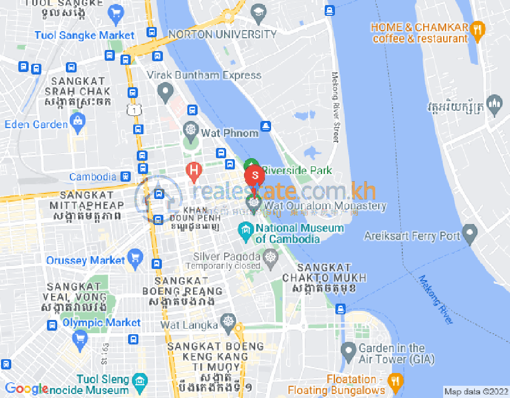 Mapa: Chakto Mukh, Daun Penh, Phnom Penh