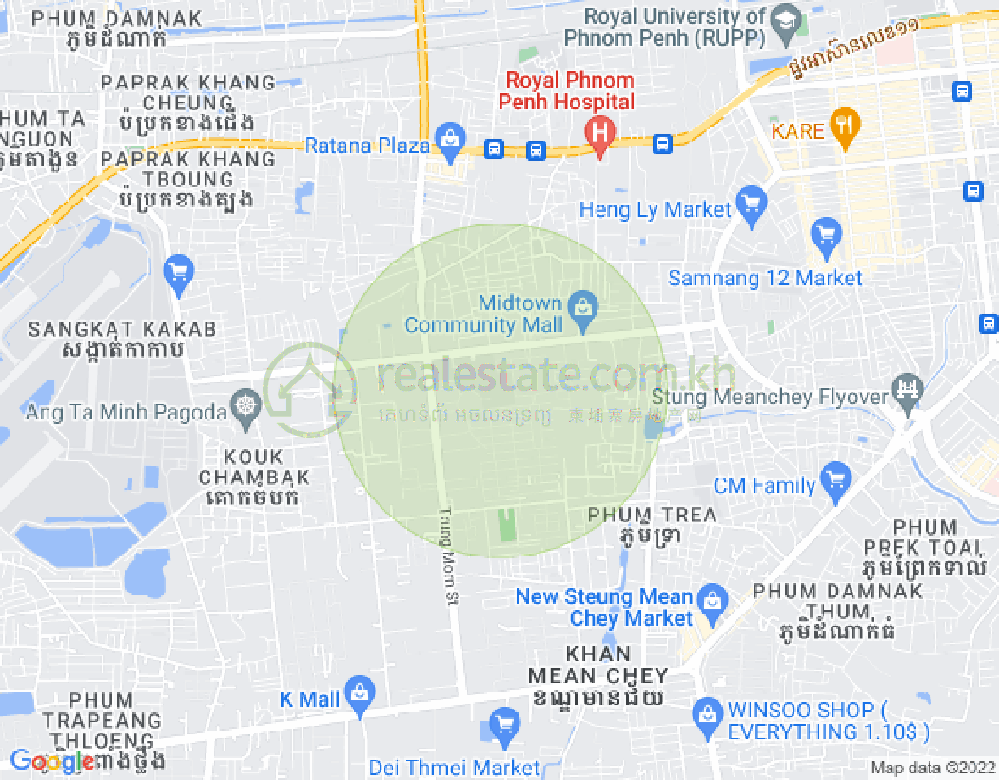 Tuek Thla屯, 森速区, 金边地图