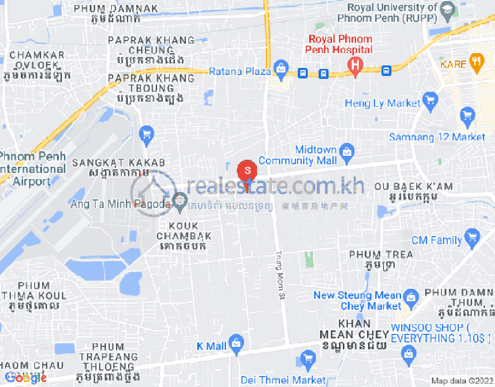 Tuek Thla屯, 森速区, 金边地图