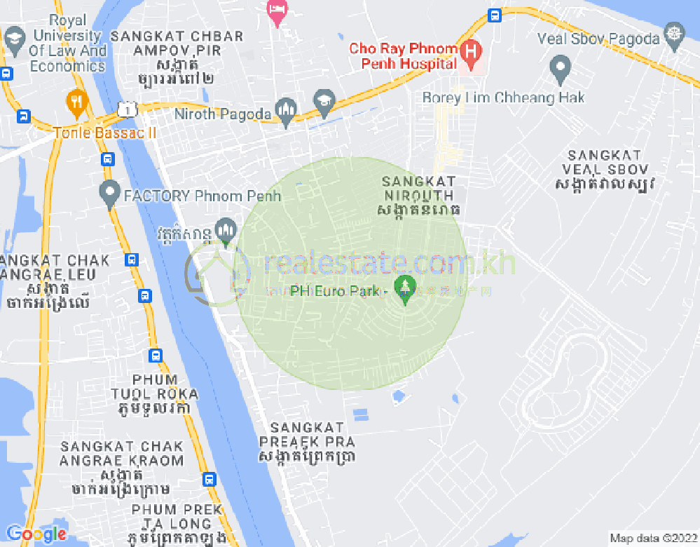 Nirouth分区, 铁桥头区, 金边地图