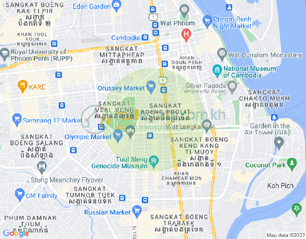 Map of Ou Ruessei 1, 7 Makara, Phnom Penh