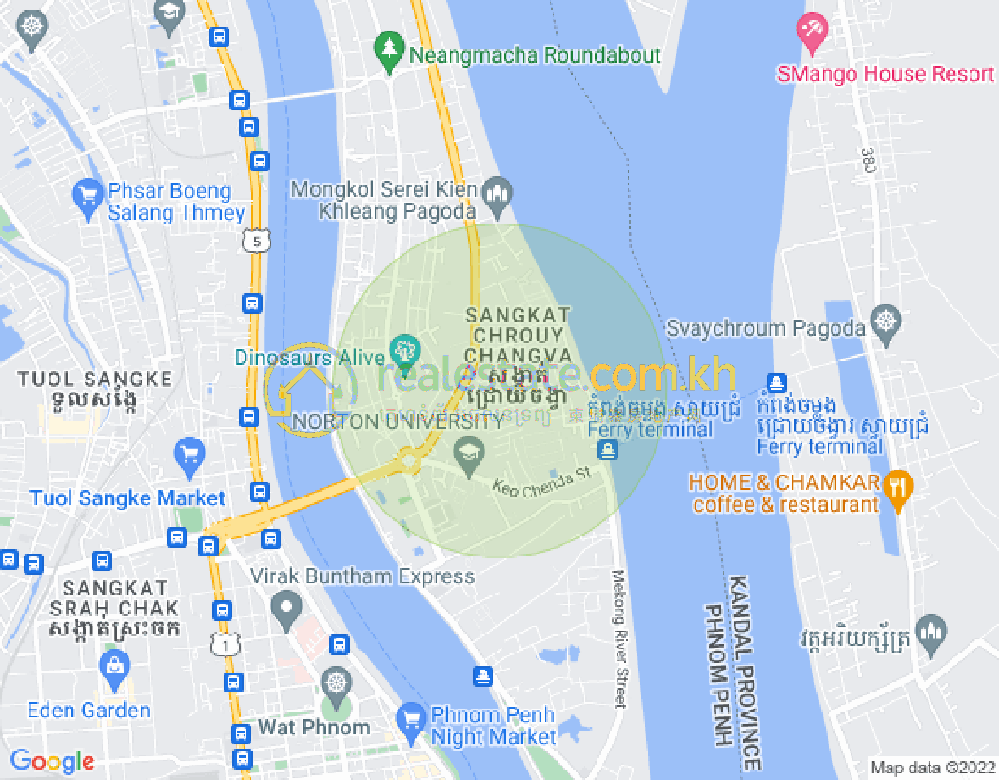 Map of Chroy Changvar, Phnom Penh
