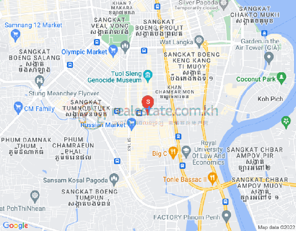 Map of BKK 3, Boeng Keng Kang, Phnom Penh