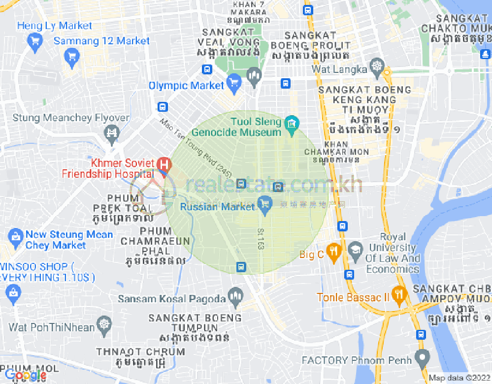 Toul Svay Prey 1镇, 波哥堪, 金边地图