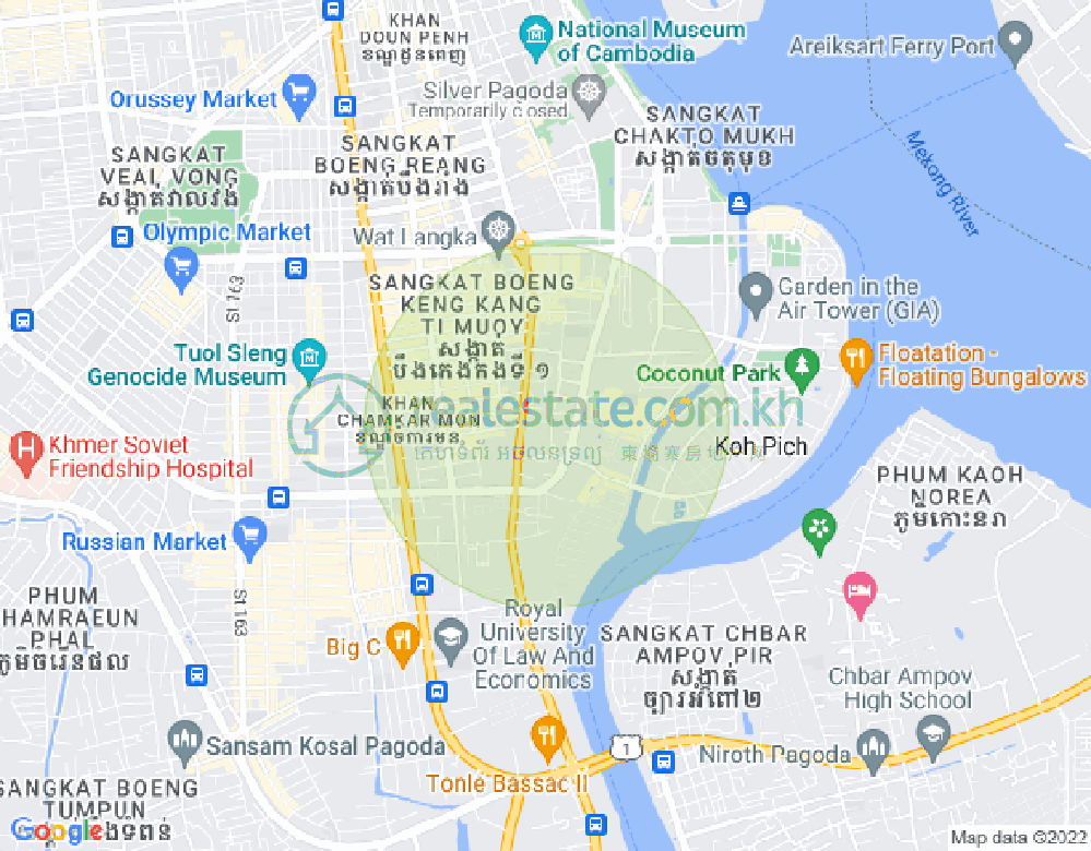 แผนที่ โตนเลบาสัก, จัมการมอน, พนมเปญ