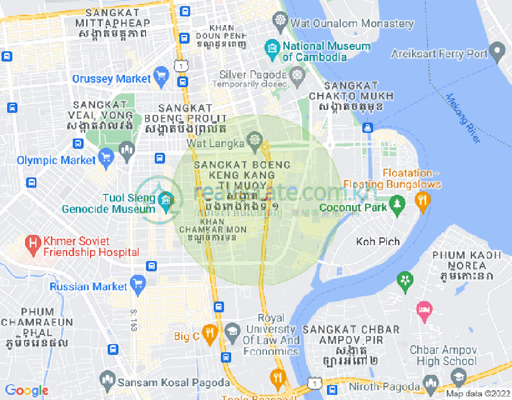 Mapa: Boeung Prolit, 7 Makara, Phnom Penh