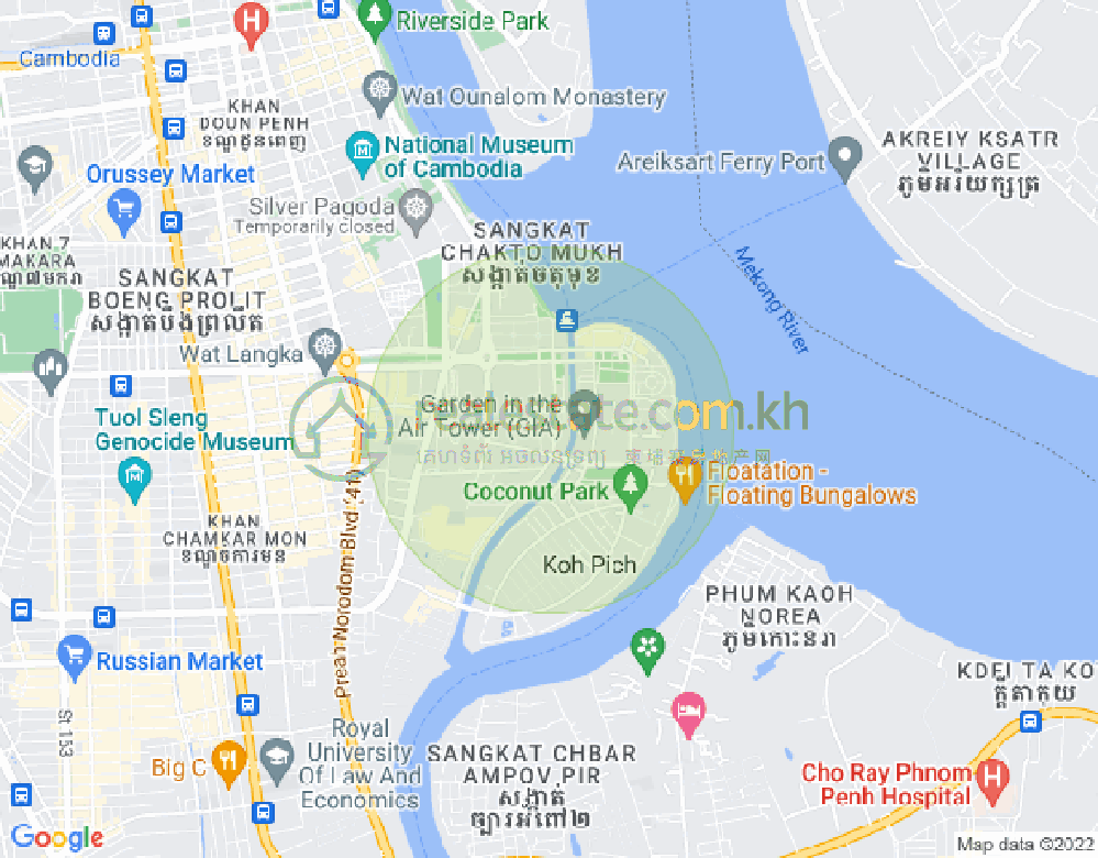 แผนที่ โตนเลบาสัก, จัมการมอน, พนมเปญ