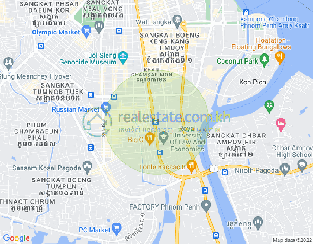 แผนที่ โตนเลบาสัก, จัมการมอน, พนมเปญ
